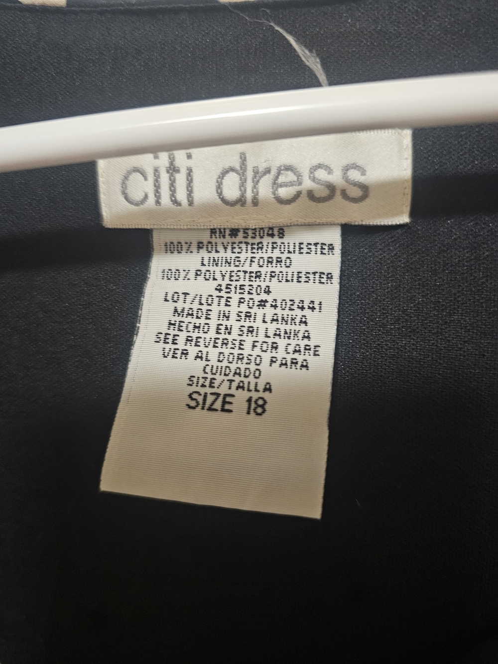 Citi Dress Vintage Black & White Polka Dot Layered Midi Dress Size 18 - Picture 6 of 6